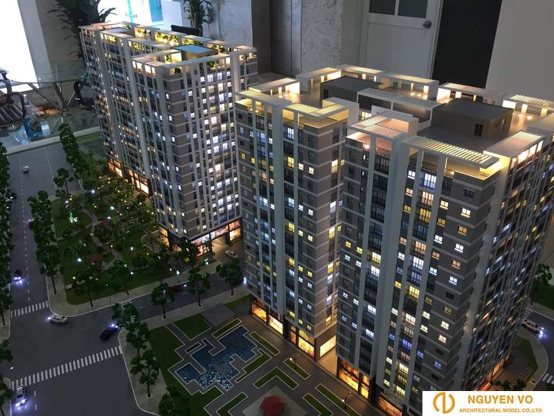 Mô hình chung cư cao ốc CHUNG TRANG LINH 3- Thiết kế bởi Cty TNHH Nguyên Võ.